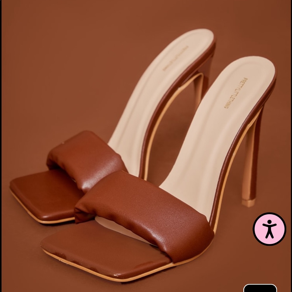 Chocolate Square Toe Heels